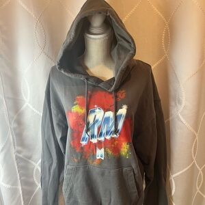 BTS X Large RM Print Gray Hoodie